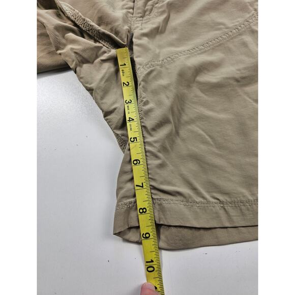 North face size 34 nylon packable zip pocket shorts beige lightweight khaki - Picture 6 of 9